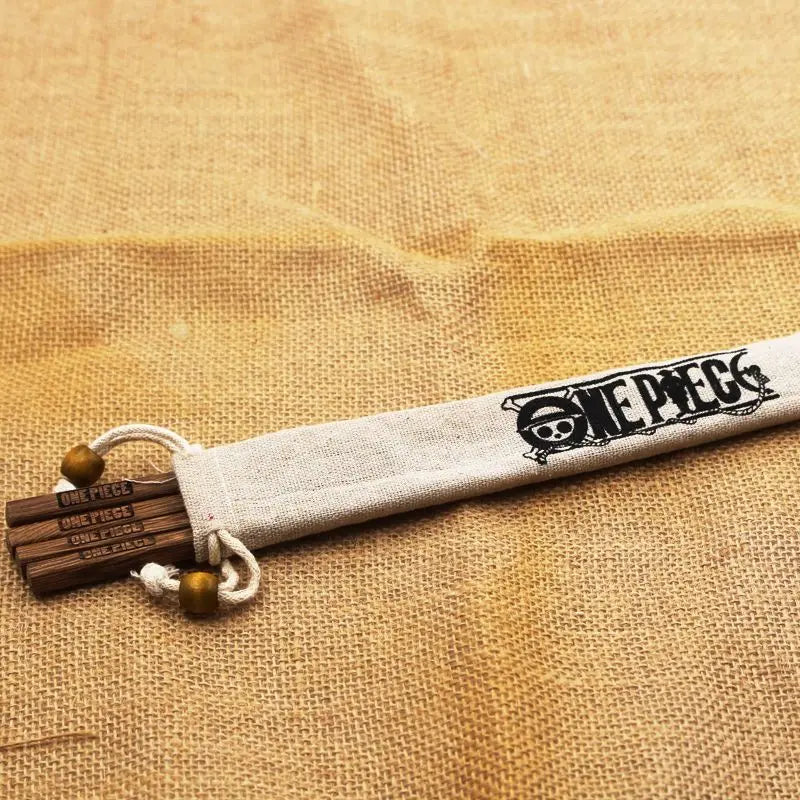 One Piece Engraved Wooden Chopsticks | One Piece